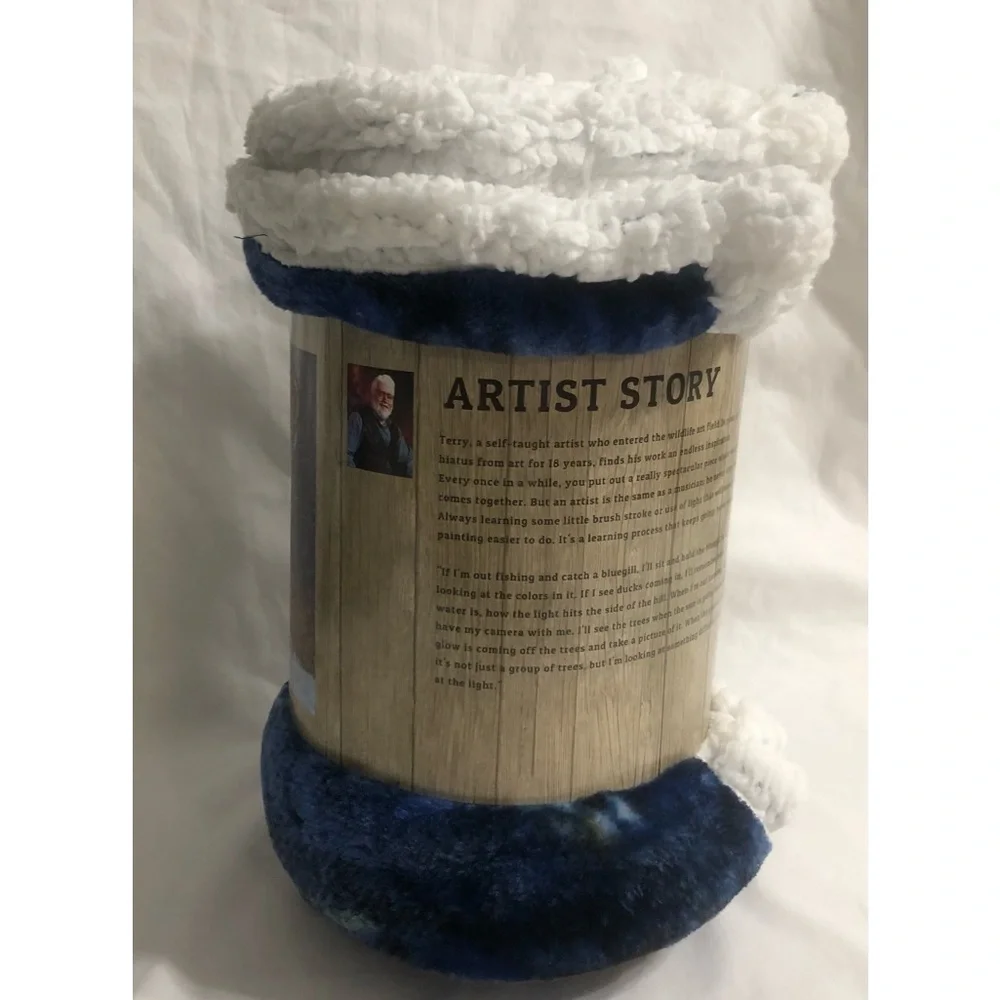 Silky double sherpa throw brown. Size 50in x 60in